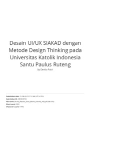 Desain UI/UX SIAKAD dengan Metode Design Thinking pada Universitas ...